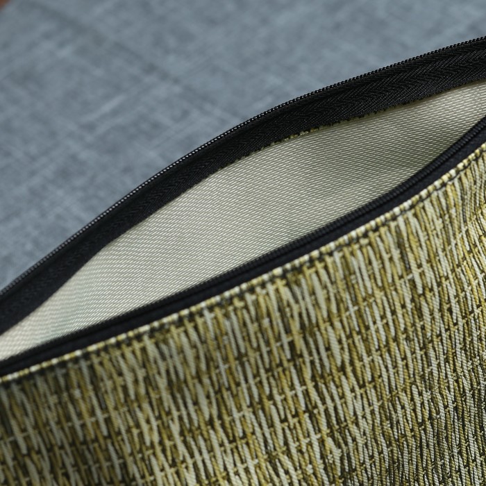 Косметичка простая «Солома», отдел на молнии, цвет бежевый