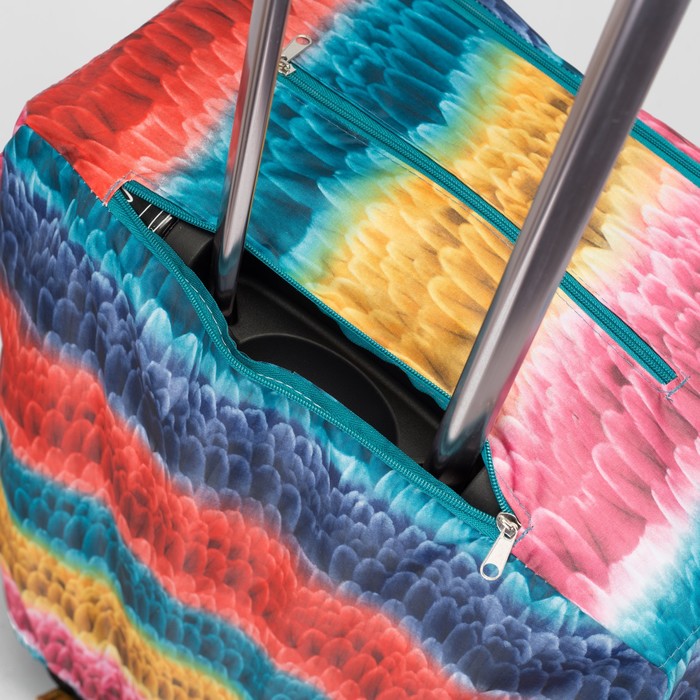 Чехол для чемодана, расширение по периметру, разноцветный