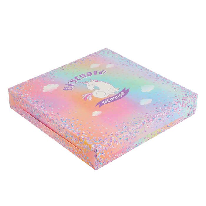 Упаковка для кондитерских изделий «Вкусного настроения», 25 х 25 х 4,5 см