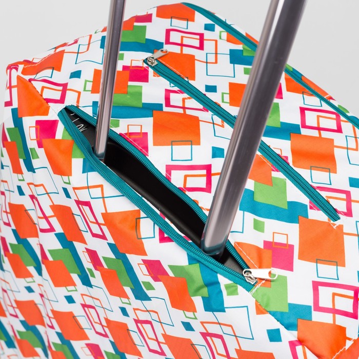 Чехол для чемодана, расширение по периметру, цвет белый/разноцветный