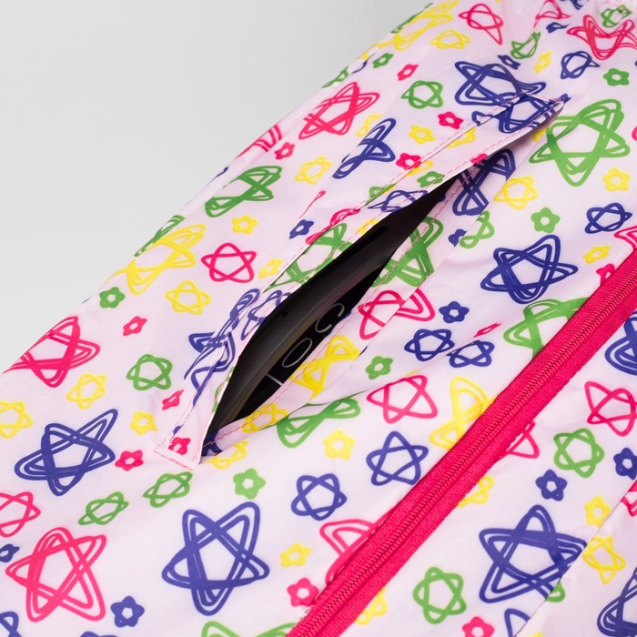 Чехол для чемодана, расширение по периметру, цвет белый/разноцветный