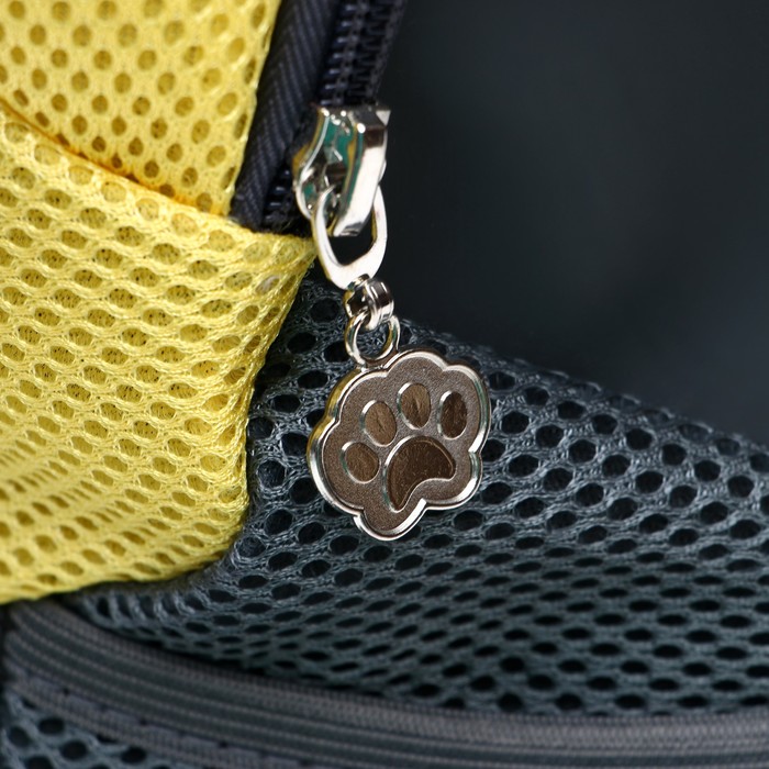 Рюкзак для переноски животных с креплением на талию, 31 х 15 х 39 см, желтый