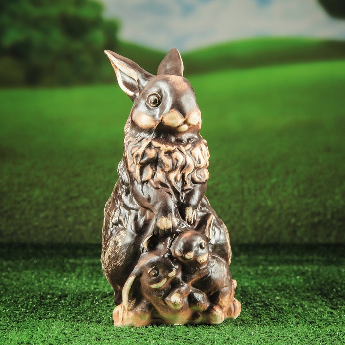 Садовая фигура "Зайчиха мама" шамот 16 *24*15 см