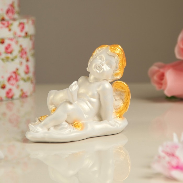 Статуэтка "Ангел на облаке", позолота