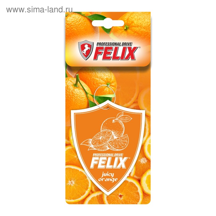 фото Ароматизатор бумажный, брызги сочного апельсина felix