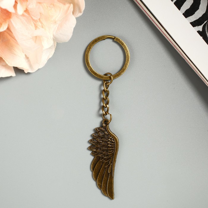 Брелок металл "Крыло ангела" 5,2х2,1 см