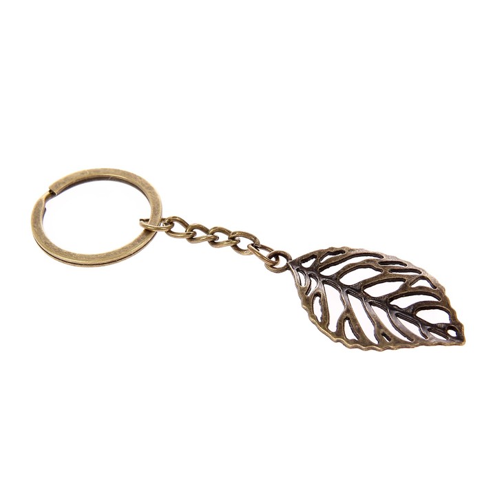 Брелок металл "Лист" 4,5х2,7 см