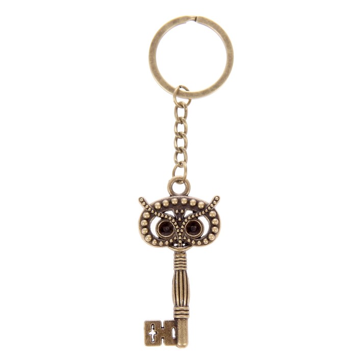 Брелок металл "Ключ с совой" 5,2х2,8 см