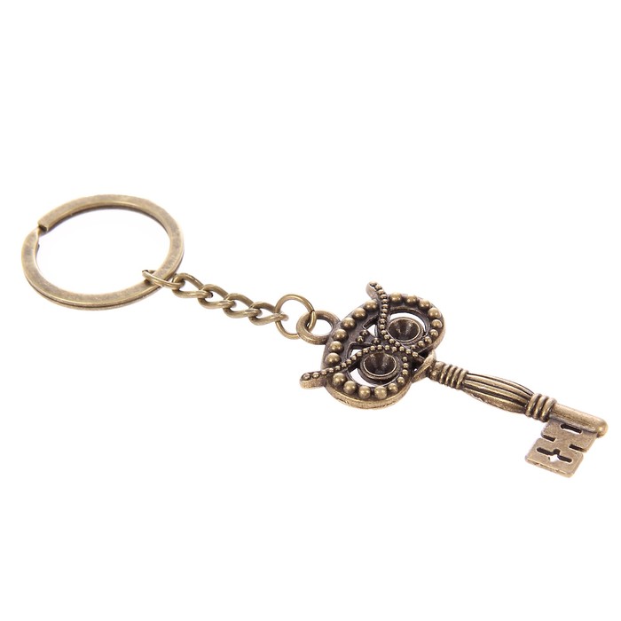 Брелок металл "Ключ с совой" 5,2х2,8 см