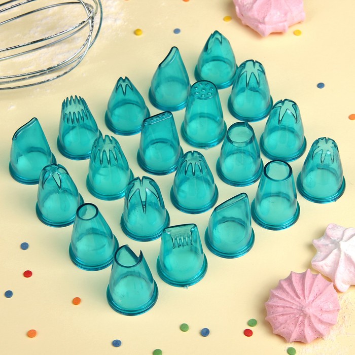 Набор кондитерских насадок d 2,5 см 20 шт "Лёд"