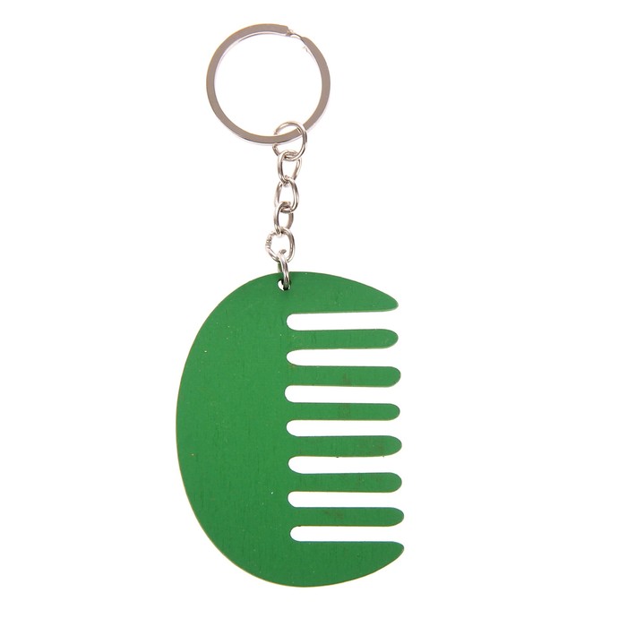 Брелок дерево "Расческа-гребень" МИКС 6,2х4,5 см