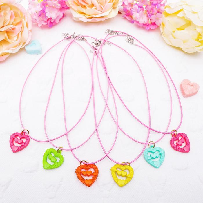 Кулон детский "Выбражулька" сердца влюбленные, цвет МИКС