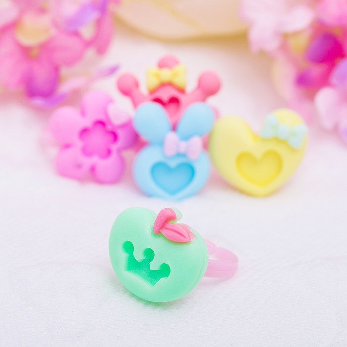 Кольцо детское "Выбражулька" со штампиком, цвет МИКС, форма МИКС