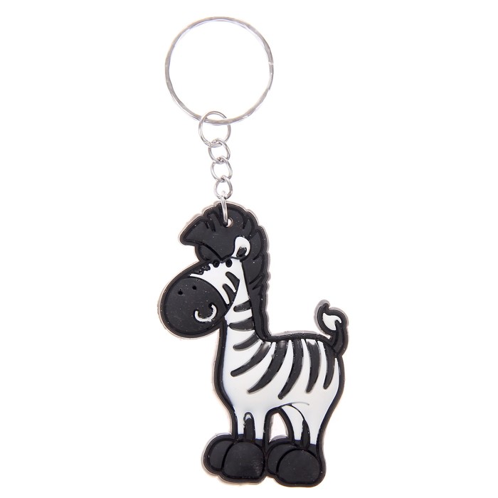 Брелок резина "Зебра" 6,2х4,2 см