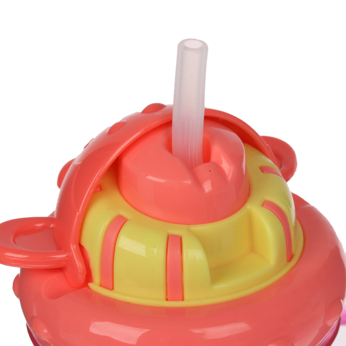 Поильник с трубочкой, 300 мл, от 9 мес., цвета МИКС