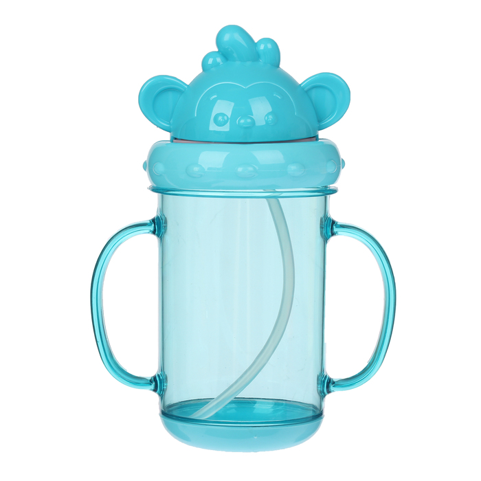 Поильник с трубочкой, 300 мл, от 9 мес., цвета МИКС