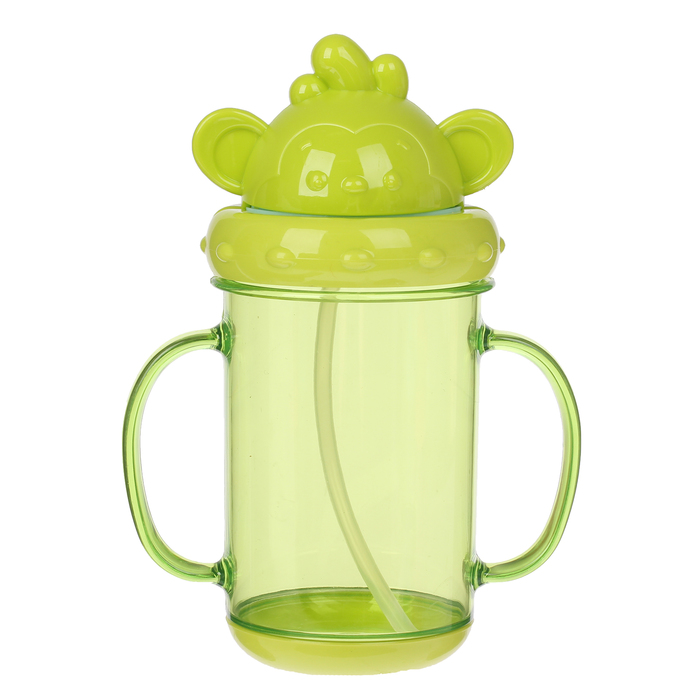 Поильник с трубочкой, 300 мл, от 9 мес., цвета МИКС