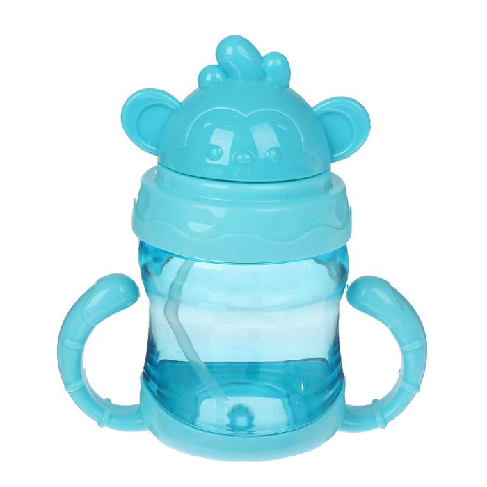 Поильник с трубочкой, 240 мл, от 9 мес., цвета МИКС