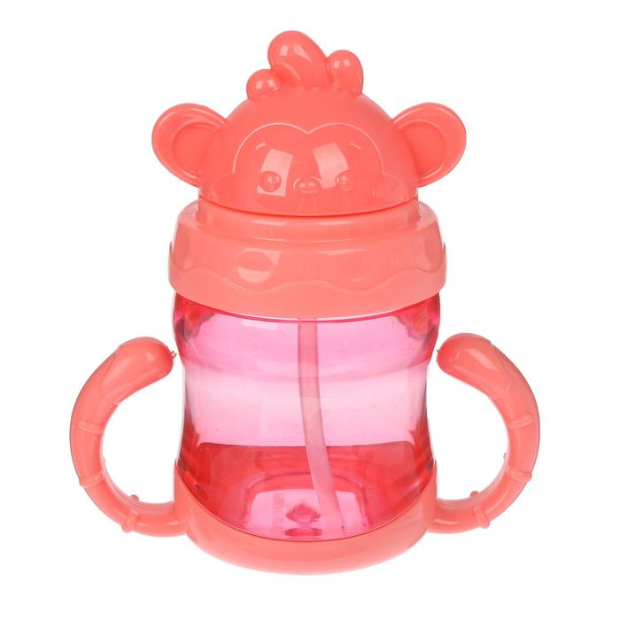 Поильник с трубочкой, 240 мл, от 9 мес., цвета МИКС