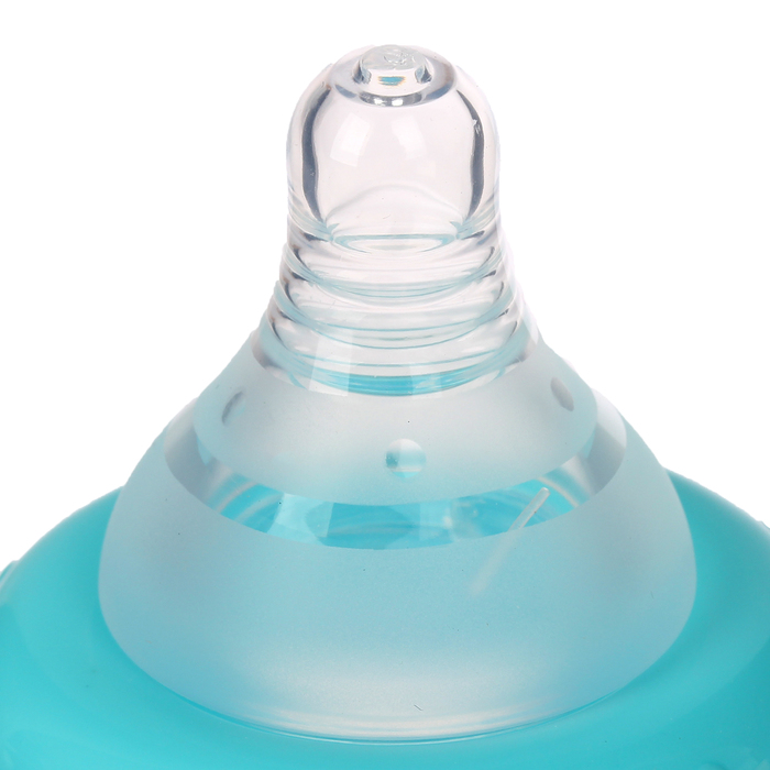 Бутылочка для кормления с ручками, 180 мл, от 3 мес., цвет голубой