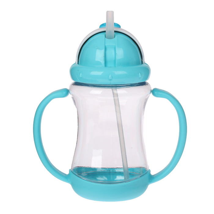 Поильник с трубочкой, 300 мл, от 9 мес., цвета МИКС