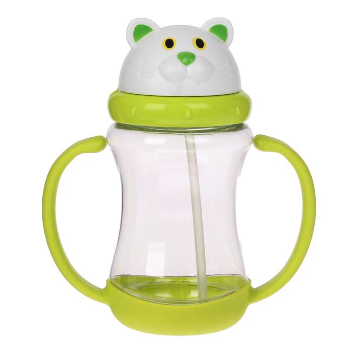 Поильник с трубочкой, 300 мл, от 9 мес., цвета МИКС