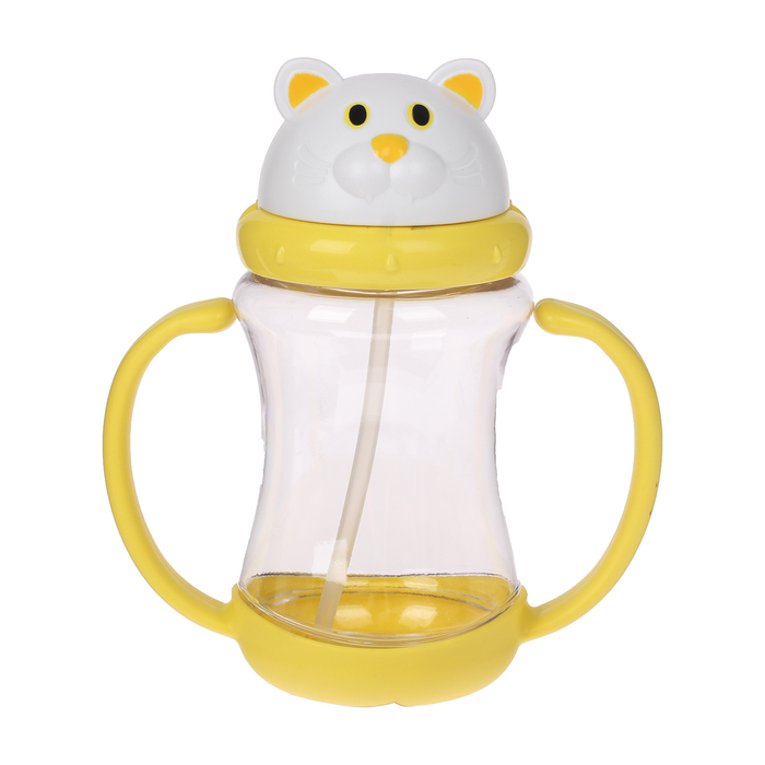 Поильник с трубочкой, 300 мл, от 9 мес., цвета МИКС