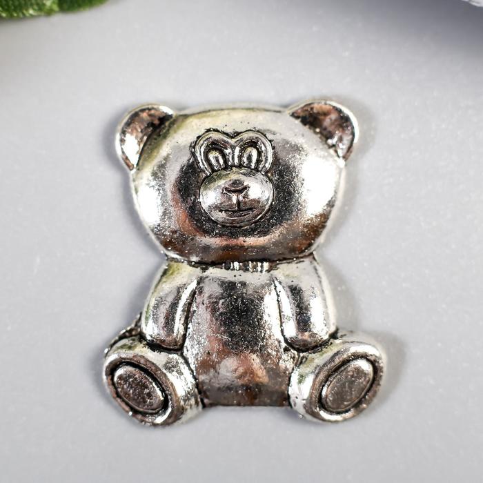 Декор металл для творчества "Медведь" (A13597) 2,2х2 см