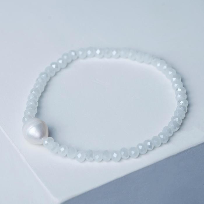 Браслет жемчуг "Жемчужная долина", цвет белый