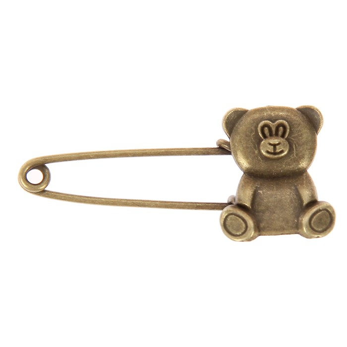 Булавка металл "Медвежонок" 5,3х2,6 см