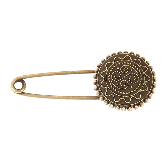 Булавка металл "Руны" 5,3х2,4 см