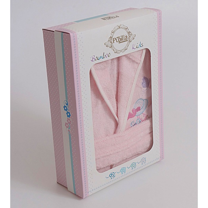 Халат детский с вышивкой, 3-5 лет, цвет розовый 2942