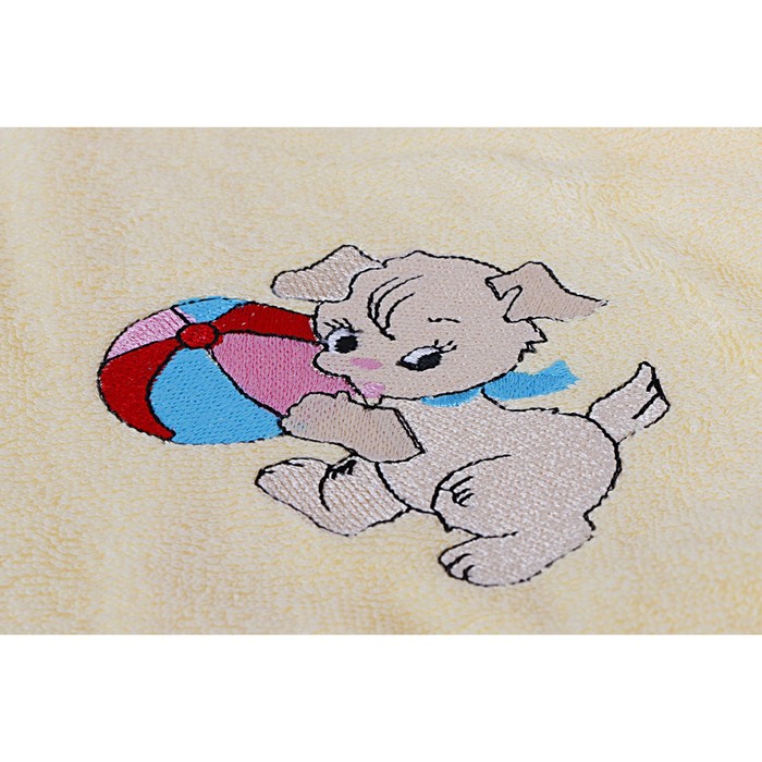 Халат детский с вышивкой, 6-8 лет, цвет жёлтый 2943