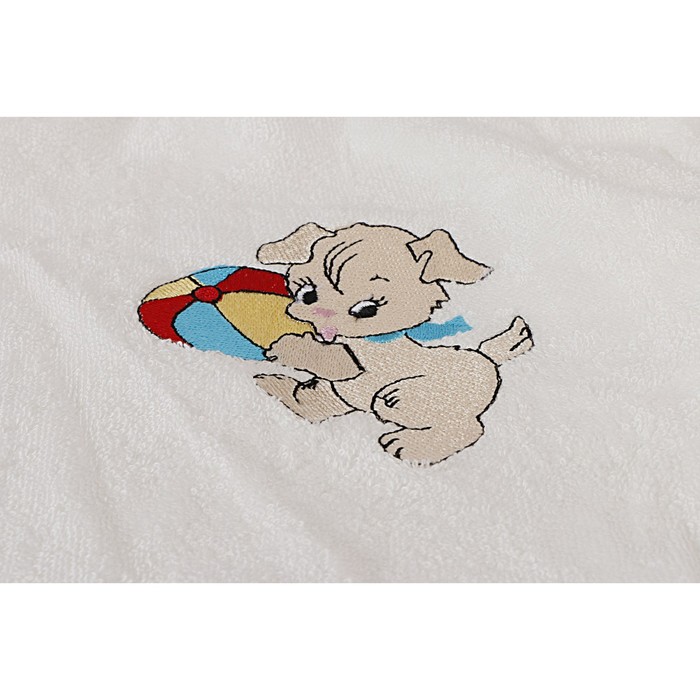 Халат для девочки с вышивкой, 6-8 лет, цвет кремовый 2947