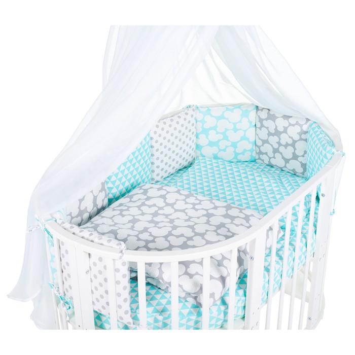 Комплект в кроватку Tenero Verde, 8 предметов, цвет зелёный