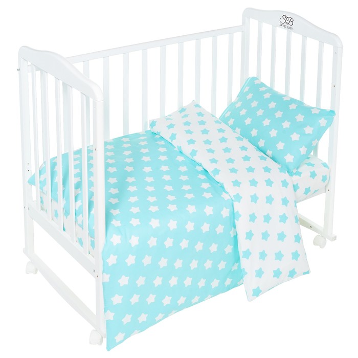 КПБ Stelle Verde, размер 60х120 см, 110х140 см, 40х60 см, цвет зелёный