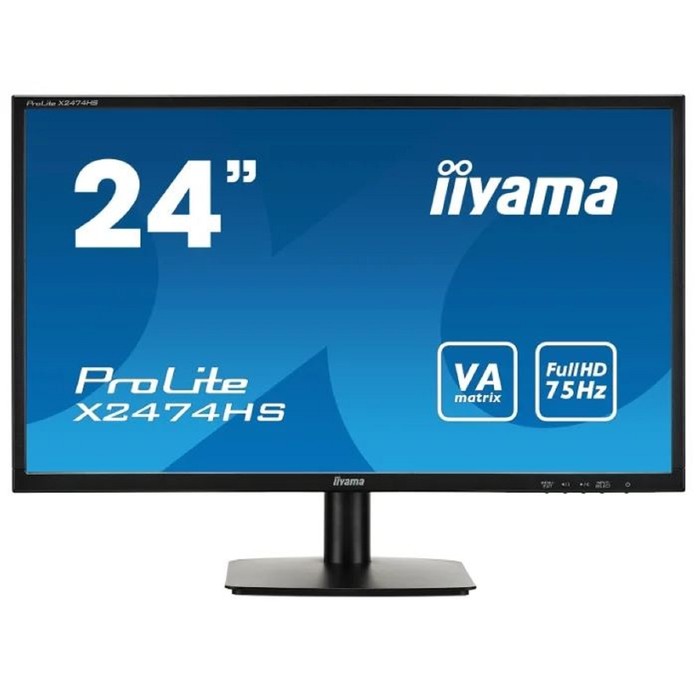 Монитор Iiyama 23.6" X2474HS-B1 VA LED 4ms 16:9 HDMI M/M 250cd 178/178 1920x1080 D-Sub DP