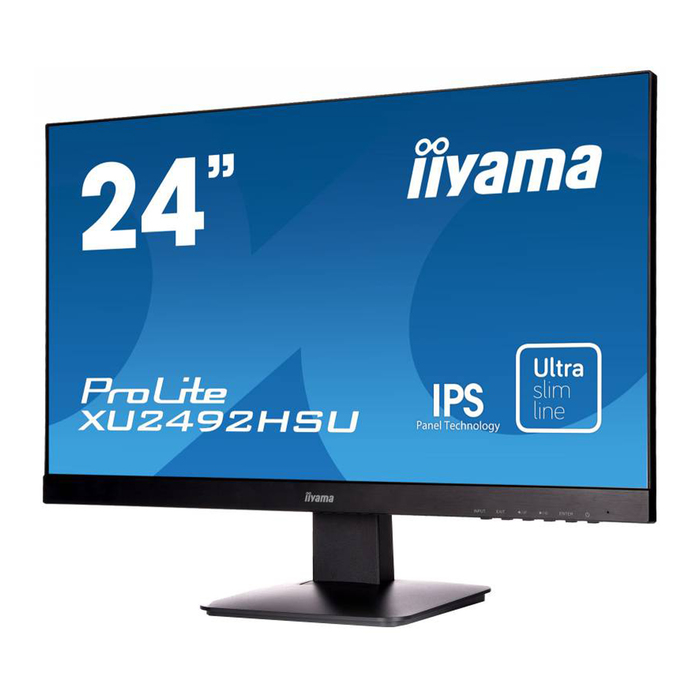 Монитор Iiyama 23.8" XU2492HSU-B1 IPS LED 5ms 16:9 HDMI 250cd 178/178 1920x1080 D-Sub DPUSB 329523