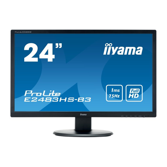 Монитор Iiyama 24" B2483HS-B3 VA 1ms 16:9 HAS Pivot 1000:1 250cd 170/160 1920x1080 D-Sub DP 329523