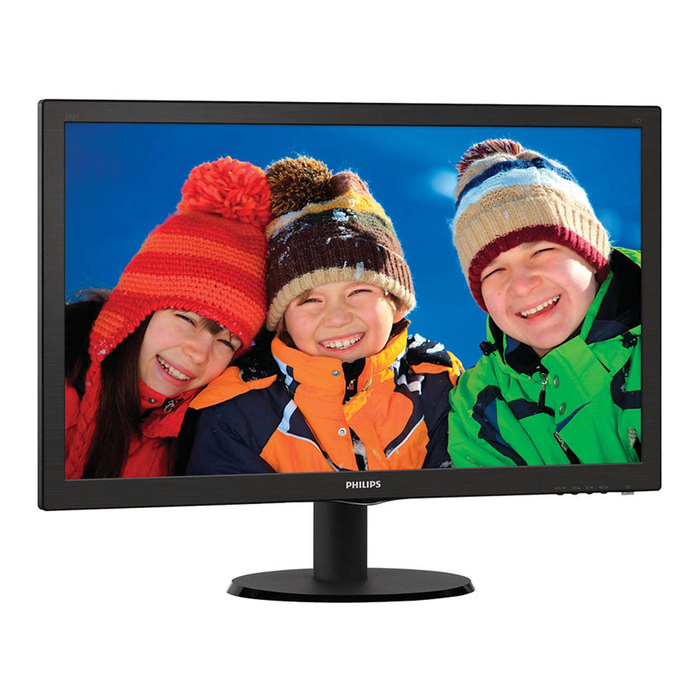 Монитор Philips 23.6" 243V5LHSB (00/01) TN+film LED 5ms 16:9 DVI HDMI 250cd 1920x1080 D-Sub 329524