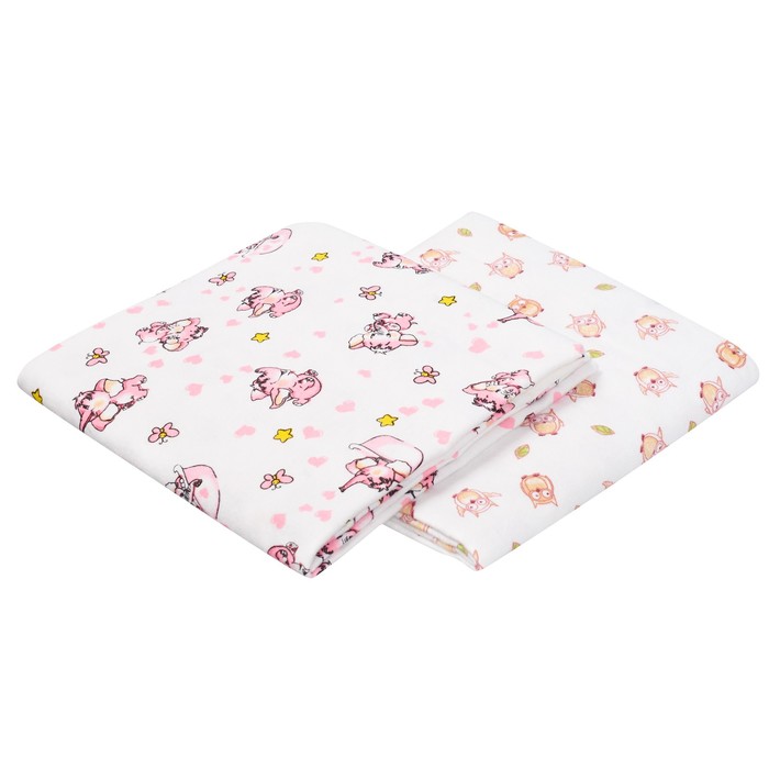 Пелёнка, размер 90х130 см-2 шт., фланель SB-K023-D