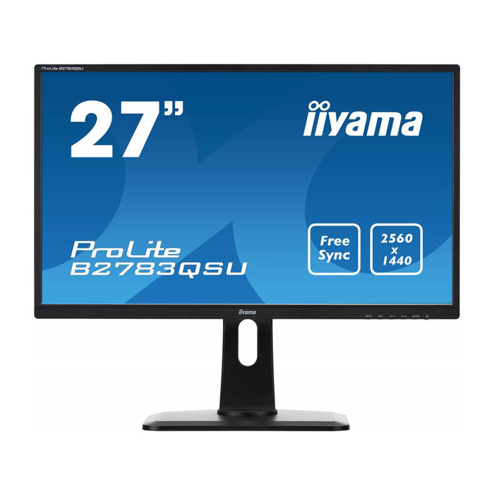 Монитор Iiyama 27" B2783QSU-B1 TN+film 1ms 16:9 DVI HDMI HAS Pivot 350cd 170/160 2560x1440 DP USB