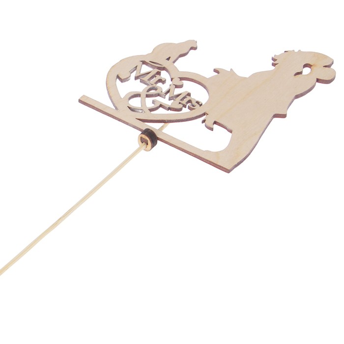 Топпер «Mr&Mrs», натуральный, 10,5×9 см