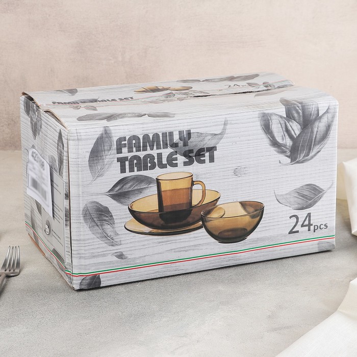 Набор столовый "Маки" Ca Del Vetro, 24 предмета