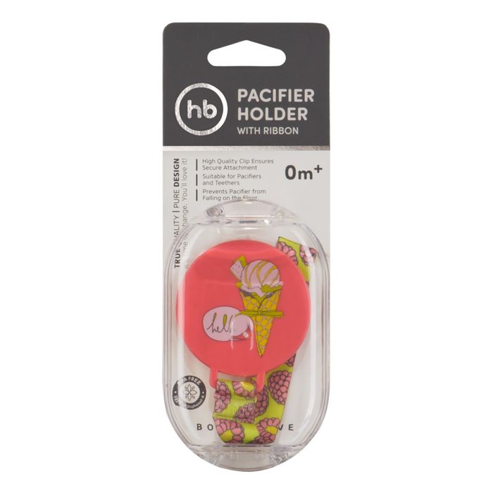 Держатель Happy Baby для пустышки "PACIFIER HOLDER" pink