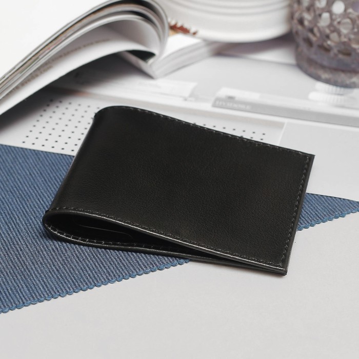 Обложка для удостоверения, наплак, цвет чёрный