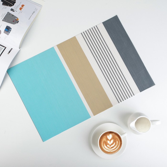 Салфетка кухонная 45х30 см "Бристоль", цвет голубой