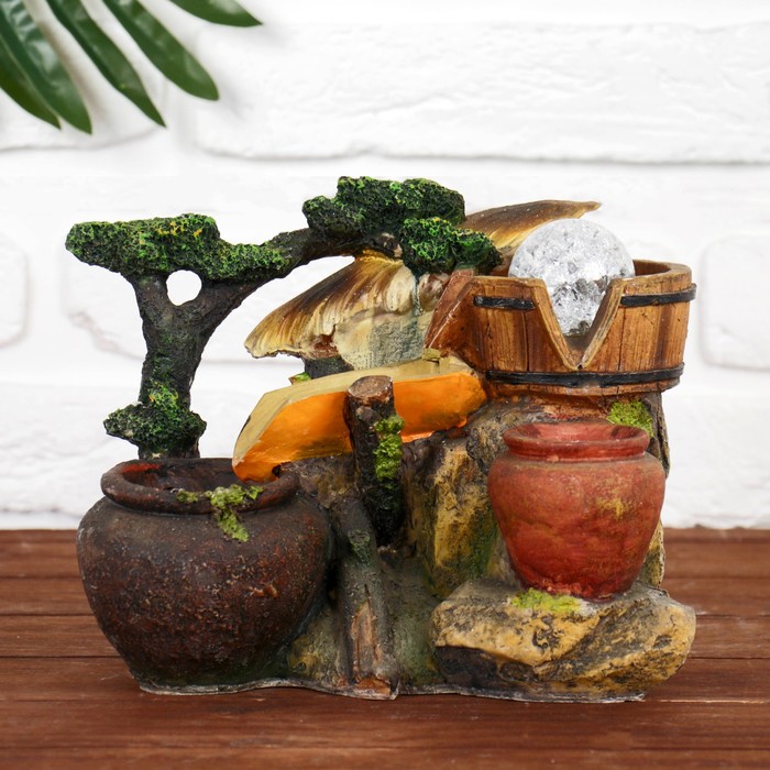 Фонтан "Кувшины" 22х19 см (с подсветкой)