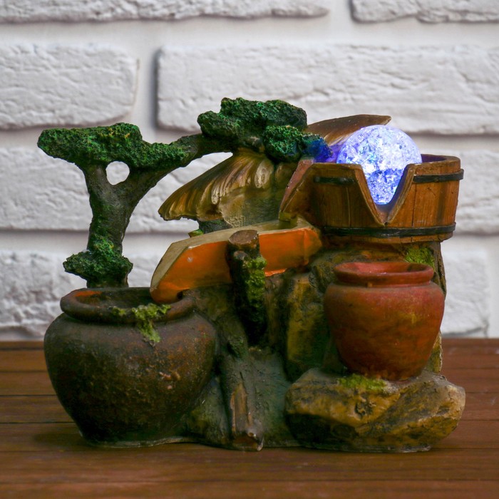 Фонтан "Кувшины" 22х19 см (с подсветкой)