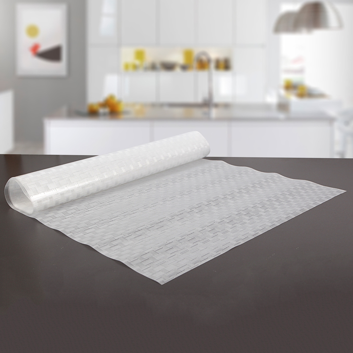 Коврик противоскользящий 45х90 см "Плетёнка", цвет белый